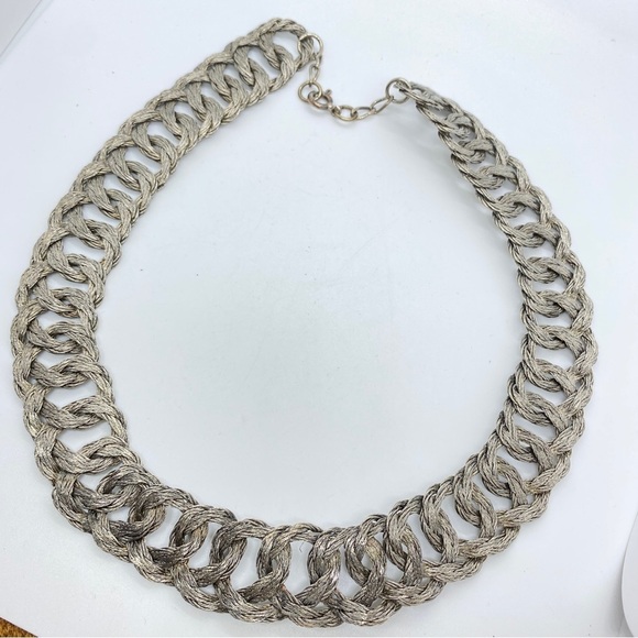 Silver Wire Loops Necklace Unisex - Picture 6 of 8
